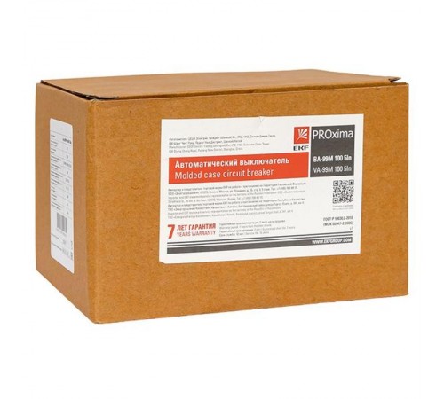 Выключатель автоматический ВА-99М 100/80А 4P 5In 35кА EKF PROxima  mccb99-4P5In100-80m  EKF