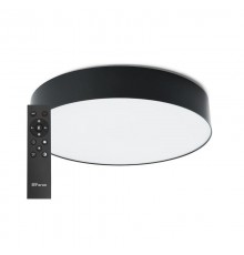 Светильник светодиодный управляемый с пультом 80W, Max. 4800Lm, 3000К-6500K, AL6200 "Simple matte" черный  48067  FERON