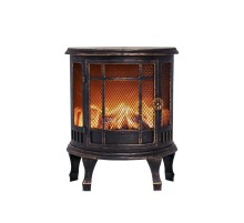 Светодиодный камин Винтаж мини с эффектом живого огня 24.8х12.7х30 см, батарейки 3хС (не в комплекте), с USB, бронзовый  511-023  NEON-NIGHT