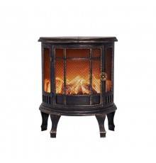 Светодиодный камин Винтаж мини с эффектом живого огня 24.8х12.7х30 см, батарейки 3хС (не в комплекте), с USB, бронзовый  511-023  NEON-NIGHT