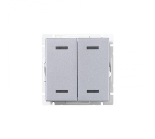 Кнопка нажимная, 4 клавиши, с подсветкой, до 30В, Impressivo, серебристый алюминий  FAP1204-83   2TKA00000914  ABB