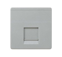 Simon 27 Адаптер со шторками на 1 коннектор AMP (UTP, FTP, RJ12), широкий модуль, S27, серый  27087-37  Simon