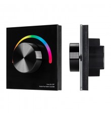 Панель SMART-P8-RGB-G-IN Black (12-24V, 3x4A, Rotary, 2.4G) (Arlight, IP20 Пластик, 5 лет)  033763  Arlight