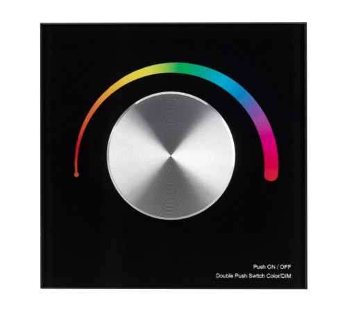 Панель SMART-P5-RGB-G-IN Black (3V, Rotary, 2.4G) (Arlight, IP20 Пластик, 5 лет)  033757  Arlight