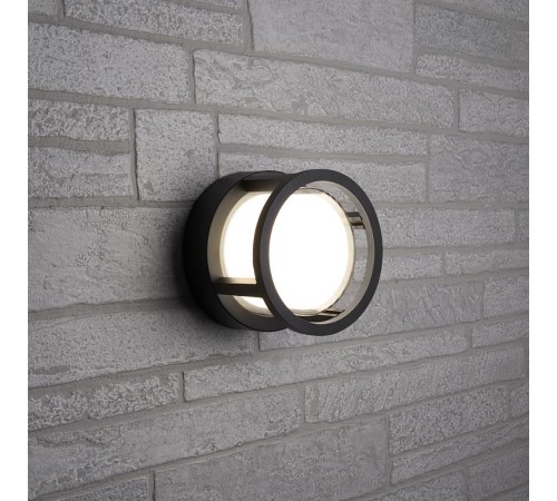 Светильник архитектурный настенный DH107, 12W, 720Lm, 4000K, черный, круг, 160*160*120  06349  Feron