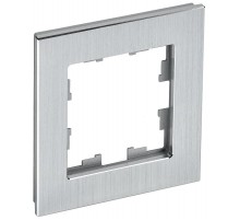 BRITE Рамка 1-ая РУ-1-1-БрА металл алюминий  BR-M12-M-K47  IEK