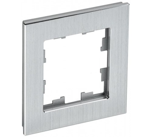 BRITE Рамка 1-ая РУ-1-1-БрА металл алюминий  BR-M12-M-K47  IEK