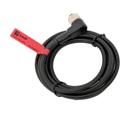 Кабель-разъем М12 4-PIN угловой PLG-12L-4-2PLG-12L-4-2EKF