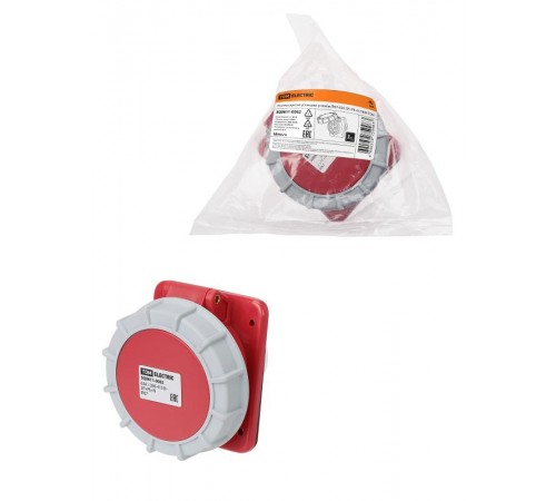 Розетка скрытой установки угловая IP67 63А 3Р+РЕ+N 380В  SQ0611-0062  TDM