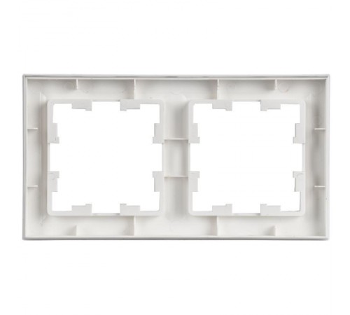 BRITE Рамка 2-местная РУ-2-БрАБ арктический белый   BR-M22-K91  IEK