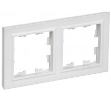 BRITE Рамка 2-местная РУ-2-БрАБ арктический белый   BR-M22-K91  IEK