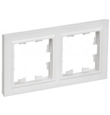 BRITE Рамка 2-местная РУ-2-БрАБ арктический белый   BR-M22-K91  IEK