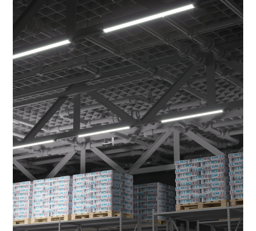 Светильник светодиодный линейный WLF-2 IP40 1200*76*24мм 36W 3260lm 6500K сталь 1/20  844425336  Gauss