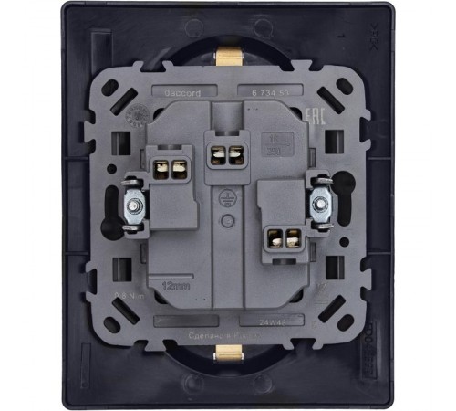 Inspiria Антрацит Розетка 2-ая с заземлением со шторками в сборе 16А 250В винтовые зажимы  673453  Legrand