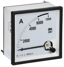 Амперметр Э47 6000/5А кл. точн. 1,5 96х96мм  IPA20-6-6000-E  IEK