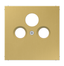 Крышка для SAT-TV-FM-розеток, фиксация винтом; металл; латунь classic; Messing  ME2990SATC  Jung