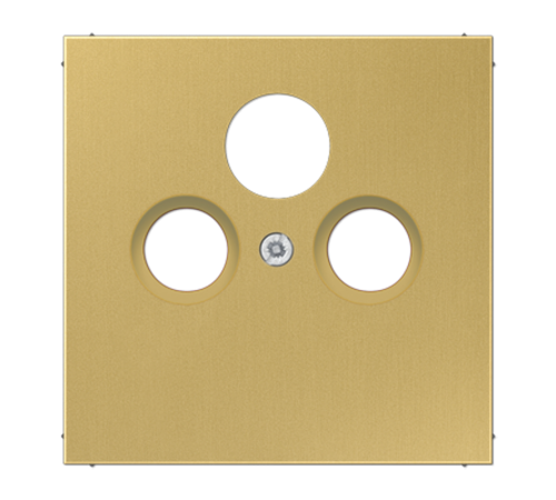 Крышка для SAT-TV-FM-розеток, фиксация винтом; металл; латунь classic; Messing  ME2990SATC  Jung