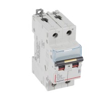 Выключатель автоматический двухполюсный DX3 DC 10000 32А C 16кА  409571  Legrand