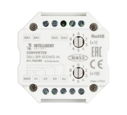 INTELLIGENT ARLIGHT Конвертер DALI-309-SCENES-IN (DALI bus)  026485  Arlight