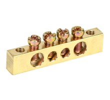 Шина "N" нулевая 6х9мм 4/2 (4 группы/крепеж по краям) (10 шт/уп)  PR08.28873  Промрукав