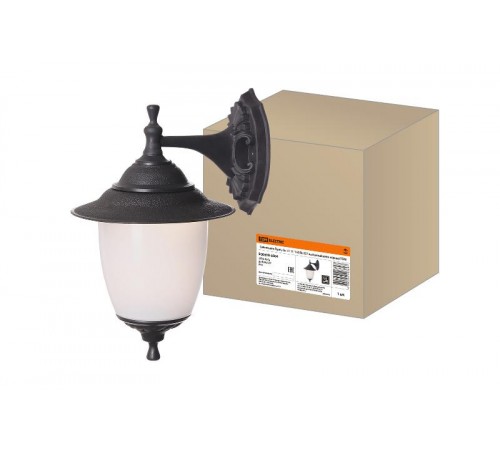 Светильник садово-парковый Прага Эл-11-71-1 60 Вт Е27 настенный вниз черный  SQ0330-0504  TDM