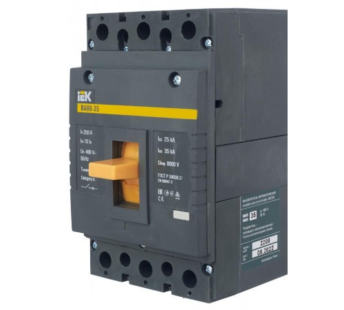 Авт. выкл. ВА88-35  3Р  200А  35кА    SVA30-3-0200  IEK