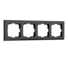 W0041808/ Электроустановочные изделия - Рамка на 4 поста (черный)  a050913  Werkel