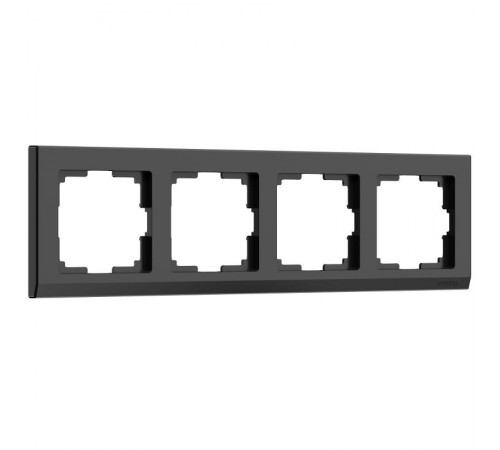 W0041808/ Электроустановочные изделия - Рамка на 4 поста (черный)  a050913  Werkel