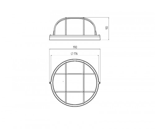 Светильник пылевлагозащищенный под лампу для ЖКХ НБП 03-60-002 в инд. упаковке 60Вт, Е27, 220В, IP54, У3  Б0048421  ЭРА