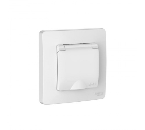 Blanca Белый С/У IP44 Розетка с заземлением со шторками, с крышкой, 16А, 250В  BLNRS441111   SE