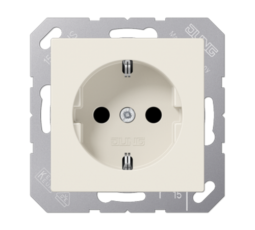Штепсельная розетка SCHUKO 16А / 250В, пружинные зажимы; дюропласт; слоновая кость; A500  A1520  Jung