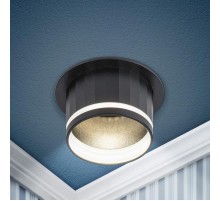 Светильник встраиваемый декоративный DK111 BK MR16 GU5.3 черный  Б0058432  ЭРА