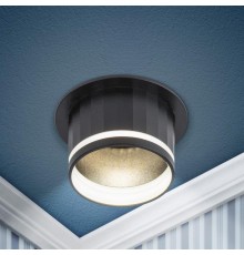 Светильник встраиваемый декоративный DK111 BK MR16 GU5.3 черный  Б0058432  ЭРА