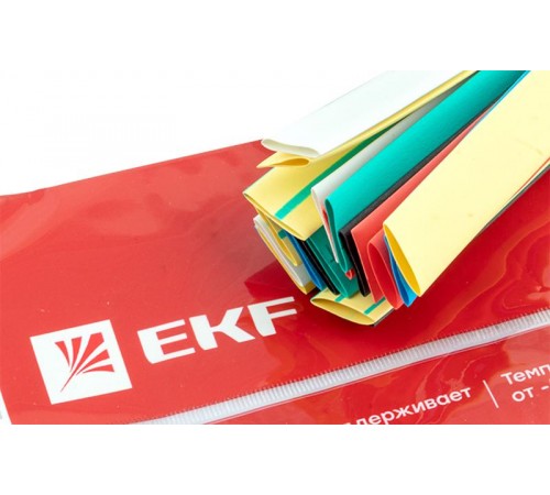Термоусаживаемая трубка ТУТ нг 8/4 набор:7 цветов по 3шт. 100мм. EKF PROxima  tut-n-8  EKF