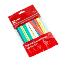 Термоусаживаемая трубка ТУТ нг 10/5 набор:7 цветов по 3шт. 100мм. EKF PROxima  tut-n-10  EKF