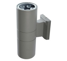 Светильник светодиодный архитектурный ДБУ PWL-26090/30D 2x5w 6500K GR IP65 фасадный  .1018601B  JAZZWAY