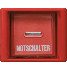 Клавиша с прозрачной крышкой для всех встраиваемых выключателей и кнопок; красная  AS561GLRT  Jung