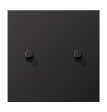 Центральная плата для выключателей, 1 пост, 2 тумблера, цилиндр; металл; dark; LS1912  AL12-5DR01  Jung