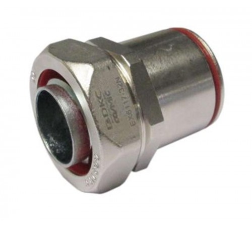 Взрывозащищенная Ex e муфта жесткая труба-металлорукав. DT 20 мм. DN20. Ник. латунь. IP66/67  EX6117-2020  DKC