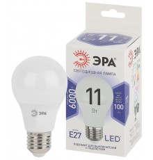 Лампа светодиодная LED 11Вт Е27 6000К smd A60-11W-860-E27  Б0031394  ЭРА