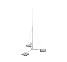 Вольностоящая молниеприемная мачта составная H10,2 м неразборное основание HD  TVMR-H10.2 HD  КМ-профиль