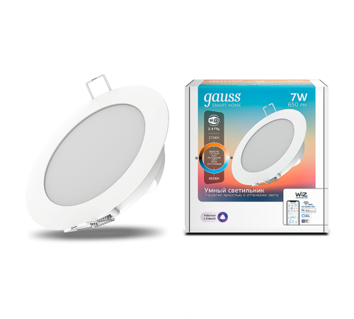 Светильник светодиодный Smart Home DIM+CCT 7 Вт 1/30  2030122  Gauss