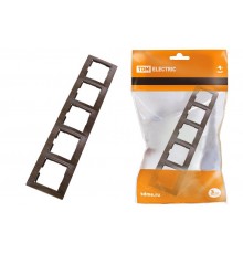 Рамка 5 постовая горизонтальная "ЭКО" (бук) "Таймыр"  SQ1814-0332  TDM