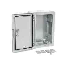 Корпус пластиковый с монтажной панелью ЩМП IP65 серая дверь 300х200х130  PR08.26480  Промрукав