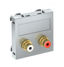 Мультимедийная рамка Audio-Cinch Modul45 (серебристый) (MTG-2R L AL1)  6105048  OBO Bettermann