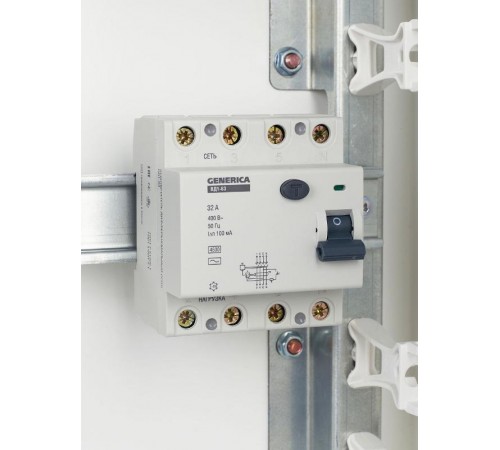 Выключатель дифференциальный (УЗО) ВД1-63 4Р 32А 100мА  MDV15-4-032-100  GENERICA