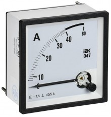 Амперметр Э47 40/5А кл. точн. 1,5 96х96мм  IPA20-6-0040-E  IEK