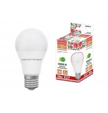 Лампа светодиодная НЛ-LED230-A60-10 Вт-230 В-3000 К-Е27, (60х106 мм), Народная  SQ0340-1626  TDM