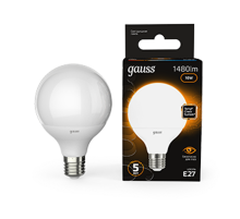 Лампа светодиодная Black LED G95 E27 16W 1360lm 3000K  105102116  Gauss