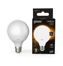 Лампа светодиодная Black LED G95 E27 16W 1360lm 3000K  105102116  Gauss